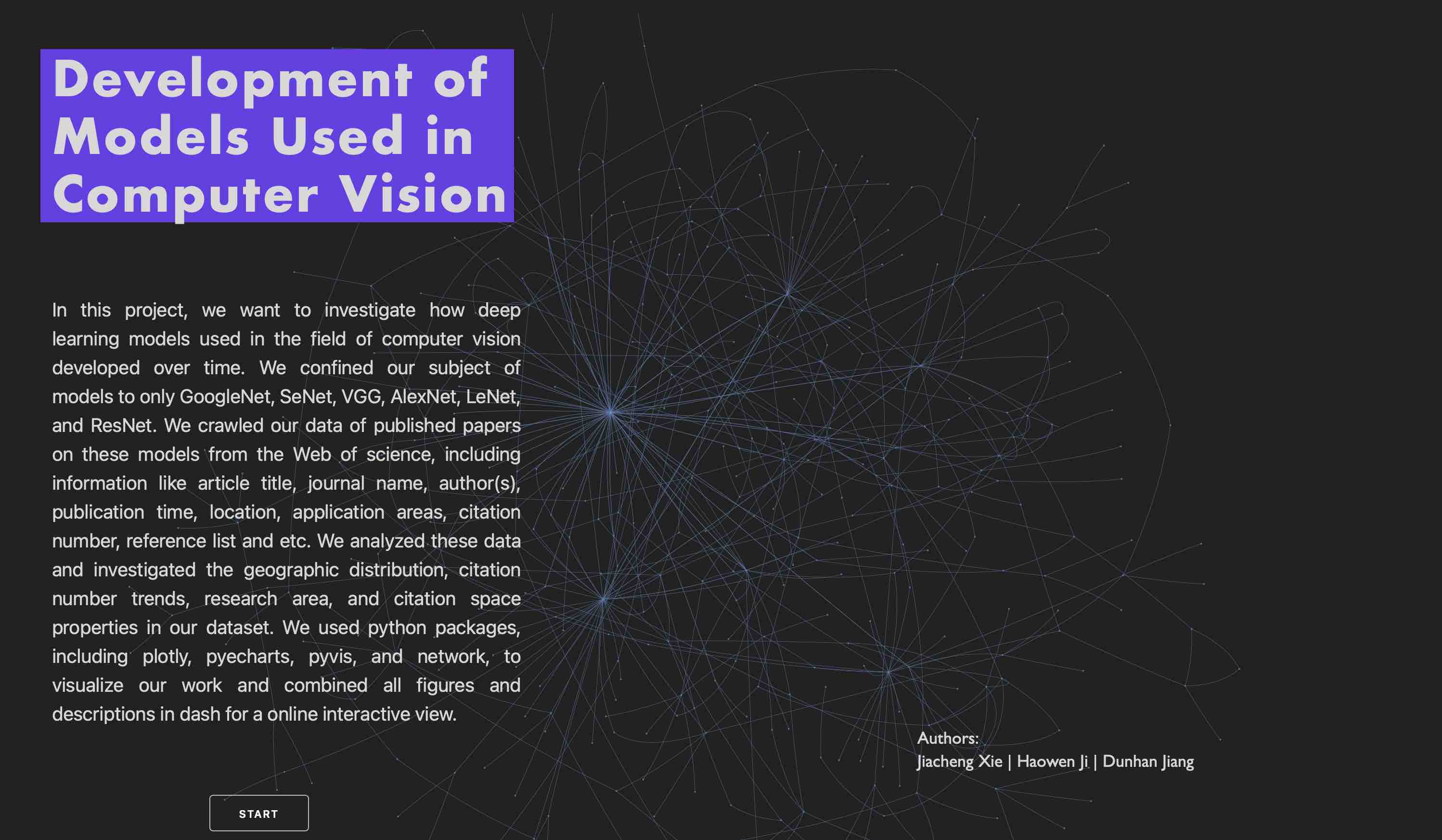 Data Visualization Project-Development of Models Used in Computer Vision